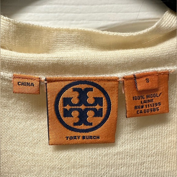 Tory Burch Cream Cardigan size small - Picture 2 of 5